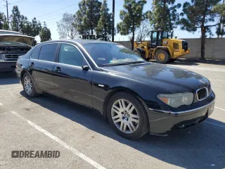 2002 BMW 7 Series 745Li with VIN WBAGN63472DR00064, listed as a Copart auction lot 49536175 with 97,737 mi miles and Clean Title. Bid and sale history available at carsss.com. Image 4.