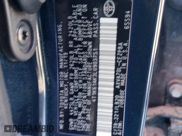 2020 Toyota Camry XSE with VIN 4T1K61AK3LU903751, listed as a Copart auction lot 75336573 with 33,954 mi miles and Salvage Title. Bid and sale history available at DreamBid. Image 12.