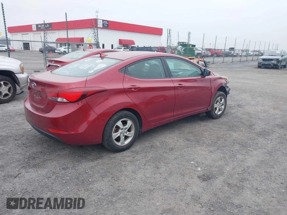 2015 Hyundai Elantra SE with VIN 5NPDH4AE4FH581879, listed as a IAAI auction lot 41468138 with 116,296 mi miles. Bid and sale history available at carsss.com. Image 4.