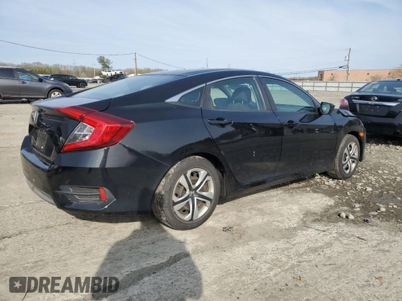2018 Honda Civic LX with VIN 2HGFC2F55JH558246, listed as a Copart auction lot 53281225 with 43,701 mi miles and Salvage Title. Bid and sale history available at DreamBid. Image 3.