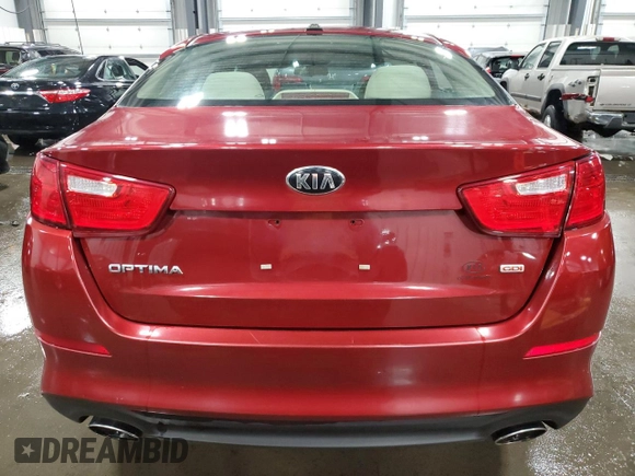 2014 Kia Optima LX with VIN 5XXGM4A79EG346141, listed as a Copart auction lot 83772764 with 69,436 mi miles and Salvage Title. Bid and sale history available at carsss.com. Image 6.