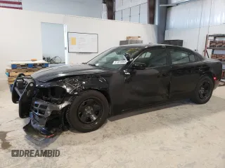 2019 Dodge Charger Police with VIN 2C3CDXAT4KH650312, listed as a Copart auction lot 81824894 with 85,073 mi miles and Salvage title. Bid and sale history available at DreamBid. Image 1.