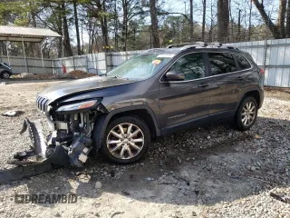 2017 Jeep Cherokee Limited with VIN 1C4PJLDB6HW572014, listed as a Copart auction lot 48350605 with 156,963 mi miles and Salvage Title. Bid and sale history available at carsss.com. Image 1.