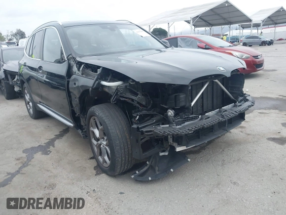 2022 BMW X3 sDrive30i with VIN WBX47DP03NN163698, listed as a IAAI auction lot 41803883 with 28,259 mi miles and . Bid and sale history available at DreamBid. Image 1.