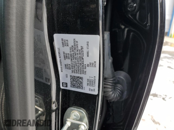 2023 Chevrolet Colorado 2WD LT with VIN 1GCGSCEC0P1123797, listed as a Copart auction lot 41610745 with 35,637 mi miles and Salvage title. Bid and sale history available at DreamBid. Image 14.