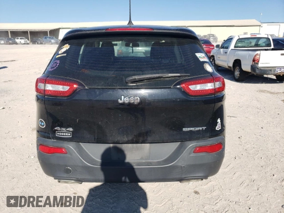 2017 Jeep Cherokee Sport with VIN 1C4PJMAS7HD222221, listed as a Copart auction lot 74942774 with 103,537 mi miles and Salvage Title. Bid and sale history available at carsss.com. Image 6.