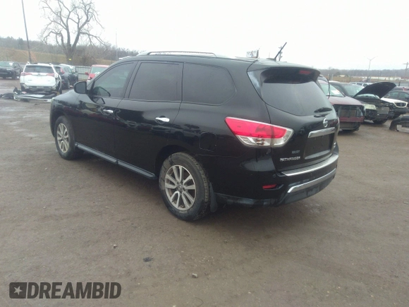 2014 Nissan Pathfinder SL with VIN 5N1AR2MM7EC718018, listed as a IAAI auction lot 41491505 with 153,343 mi miles and . Bid and sale history available at carsss.com. Image 3.