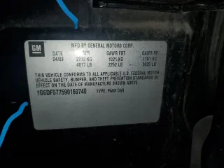 2009 Cadillac CTS RWD с VIN 1G6DF577590169740, выставлен на аукционе Copart как лот 57041055 с пробегом 68 857 миль миль и Списание • Salvage title. История ставок и продаж доступна на DreamBid. Изображение 12.