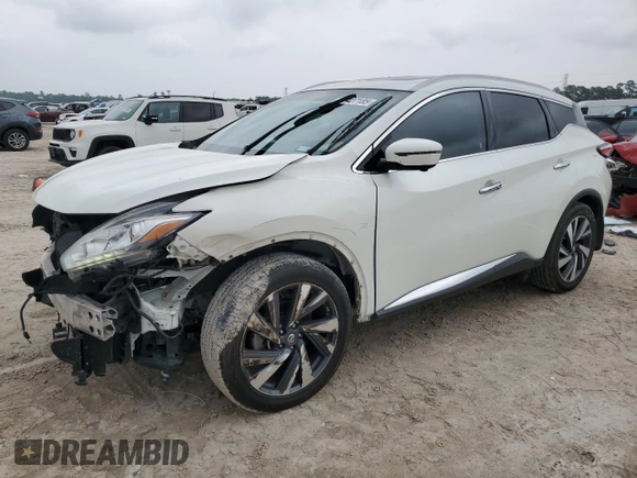2018 Nissan Murano SV with VIN 5N1AZ2MG4JN186509, listed as a Copart auction lot 50427185 with 84,359 mi miles and Salvage Title. Bid and sale history available at DreamBid. Image 1.