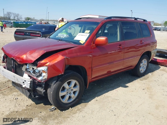 2003 Toyota Highlander with VIN JTEHF21A530120526, listed as a IAAI auction lot 41908513 with 273,718 mi miles. Bid and sale history available at carsss.com. Image 2.