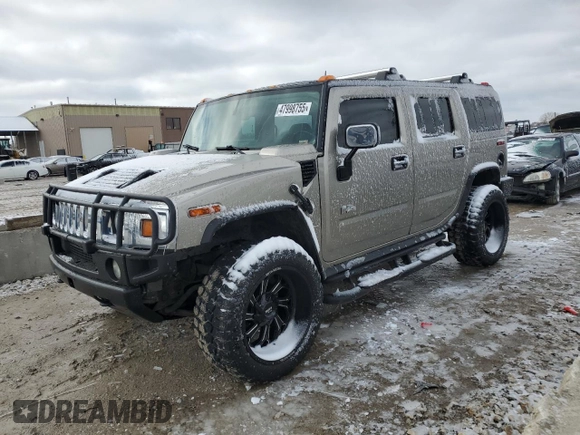 2003 Hummer H2 with VIN 5GRGN23U23H143918, listed as a Copart auction lot 47998755 with 147,603 mi miles and Clean Title. Bid and sale history available at carsss.com. Image 1.