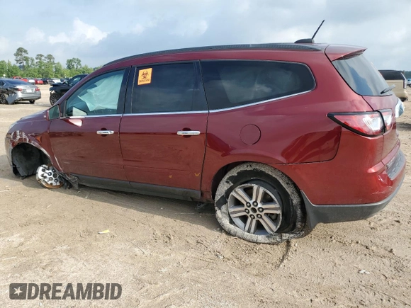 2017 Chevrolet Traverse LT with VIN 1GNKRHKD2HJ319829, listed as a Copart auction lot 53576295 with 114,428 mi miles and Salvage Title. Bid and sale history available at DreamBid. Image 2.