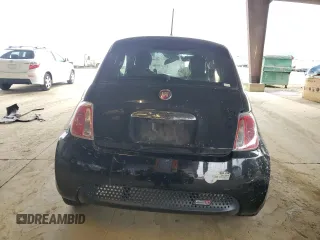 2015 FIAT 500e with VIN 3C3CFFGE9FT672669, listed as a Copart auction lot 52047345 with Not provided miles and Salvage title. Bid and sale history available at DreamBid. Image 6.