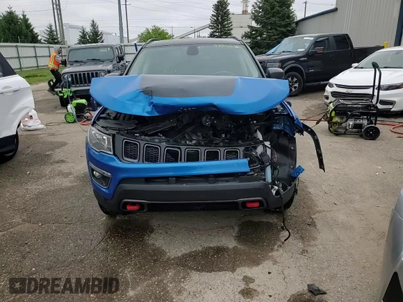 2018 Jeep Compass Trailhawk with VIN 3C4NJDDBXJT139496, listed as a Copart auction lot 57068265 with 105,809 mi miles and Salvage title. Bid and sale history available at DreamBid. Image 14.