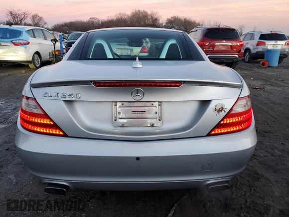 2013 Mercedes-Benz SLK 250 z VIN WDDPK4HA5DF059342, wystawiony jako Copart lot #85258764 z przebiegiem 184 782 mil mil oraz Szkoda całkowita • Salvage title. Historia ofert i sprzedaży dostępna na DreamBid. Obrazek 6.