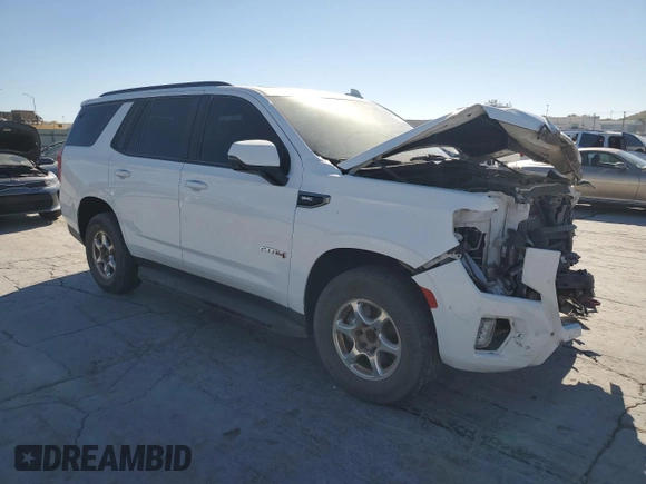 2023 GMC Yukon AT4 with VIN 1GKS2CKD5PR116129, listed as a Copart auction lot 77092244 with 47,442 mi miles and Salvage Title. Bid and sale history available at carsss.com. Image 4.