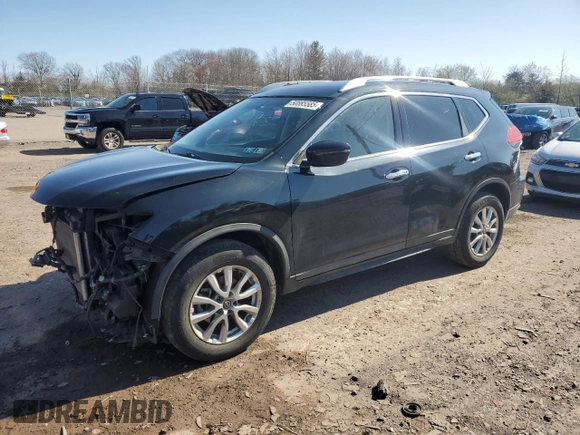 2017 Nissan Rogue SV with VIN KNMAT2MV7HP576328, listed as a Copart auction lot 50885585 with 92,915 mi miles and Salvage Title. Bid and sale history available at carsss.com. Image 1.