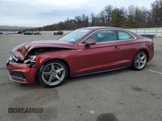 2019 Audi A5 Premium Plus with VIN WAUTNAF50KA017382, listed as a Copart auction lot 47159715 with 50,036 mi miles and Salvage Title. Bid and sale history available at DreamBid. Image 1.