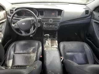 2014 Kia Cadenza Premium with VIN KNALN4D72E5142855, listed as a Copart auction lot 77654804 with 107,216 mi miles and Salvage Title. Bid and sale history available at carsss.com. Image 8.
