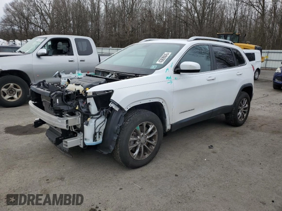 2020 Jeep Cherokee Altitude with VIN 1C4PJMLB9LD518928, listed as a Copart auction lot 43690845 with 55,377 mi miles and Salvage Title. Bid and sale history available at carsss.com. Image 1.