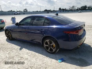2018 Alfa Romeo Giulia Ti Sport with VIN ZARFAEEN8J7573686, listed as a Copart auction lot 47993333 with 47,968 mi miles. Bid and sale history available at carsss.com. Image 2.