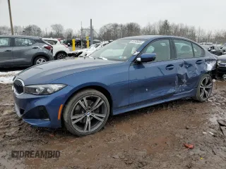 2023 BMW 3 Series 330i xDrive with VIN 3MW89FF07P8D09447, listed as a Copart auction lot 44165635 with 14,256 mi miles and Salvage Title. Bid and sale history available at carsss.com. Image 1.
