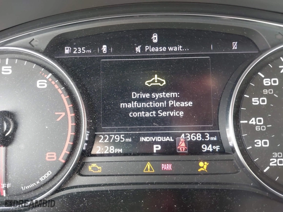 2019 Audi A4 Premium with VIN WAUGMAF41KN018335, listed as a IAAI auction lot 41570587 with 22,795 mi miles. Bid and sale history available at carsss.com. Image 15.