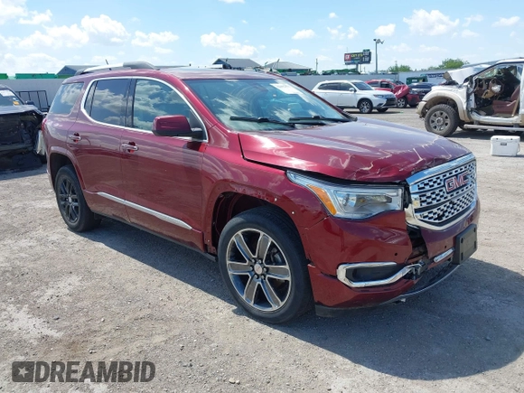 2017 GMC Acadia Denali with VIN 1GKKNPLS3HZ199573, listed as a IAAI auction lot 42092475 with 117,424 mi miles. Bid and sale history available at carsss.com. Image 1.