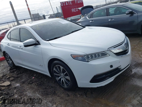 2017 Acura TLX w/Technology Pkg with VIN 19UUB1F51HA005459, listed as a IAAI auction lot 41499011 with 101,222 mi miles. Bid and sale history available at carsss.com. Image 1.