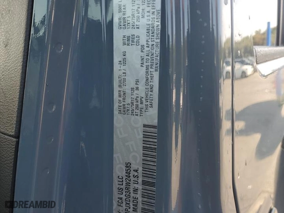 2024 Jeep Wrangler Sport with VIN 1C4PJXDG3RW244585, listed as a Copart auction lot 71541914 with 5,279 mi miles and Salvage Title. Bid and sale history available at carsss.com. Image 15.