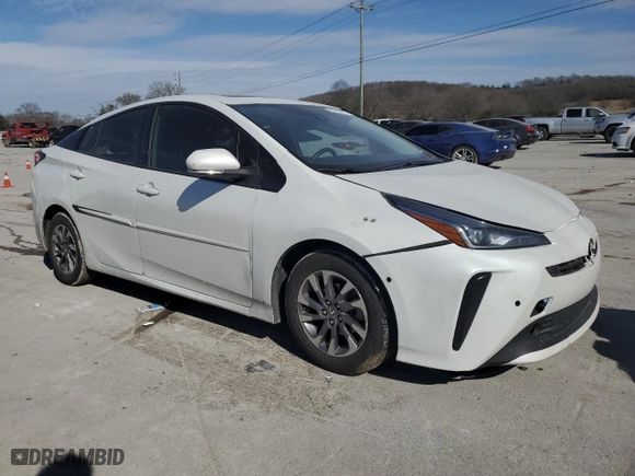 2021 Toyota Prius L Eco with VIN JTDKAMFU5M3133915, listed as a Copart auction lot 47015075 with 56,133 mi miles and Salvage Title. Bid and sale history available at carsss.com. Image 4.