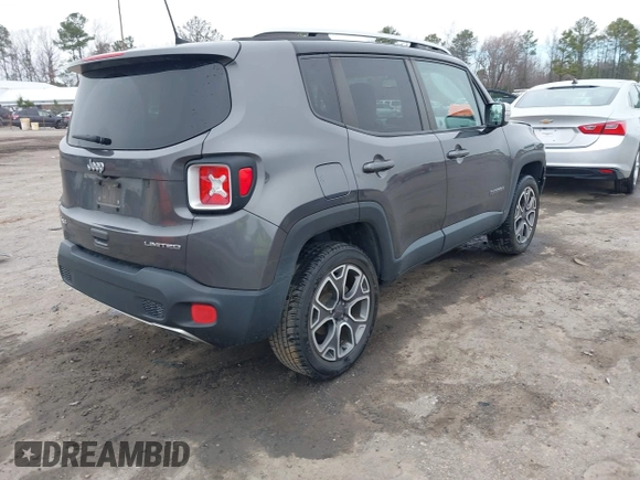 2018 Jeep Renegade Limited z VIN ZACCJBDB4JPH11505, wystawiony jako IAAI lot #41749500 z przebiegiem 75 494 mil mil oraz . Historia ofert i sprzedaży dostępna na DreamBid. Obrazek 4.