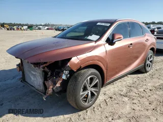 2024 Lexus RX with VIN JTJCHMAA0R2013642, listed as a Copart auction lot 45470085 with 5,604 mi miles and Salvage Title. Bid and sale history available at carsss.com. Image 1.