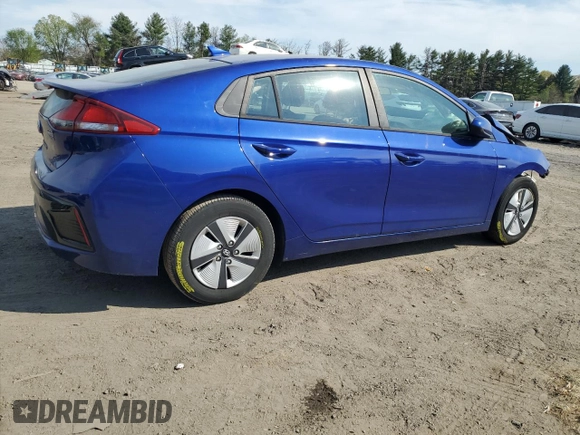 2019 Hyundai Ioniq Blue with VIN KMHC65LC0KU134755, listed as a Copart auction lot 53898845 with 86,930 mi miles and Salvage Title. Bid and sale history available at DreamBid. Image 3.