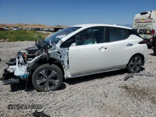 2021 Nissan LEAF SV Plus with VIN 1N4BZ1CV0MC553379, listed as a Copart auction lot 63269235 with 49,015 mi miles and Salvage title. Bid and sale history available at DreamBid. Image 1.