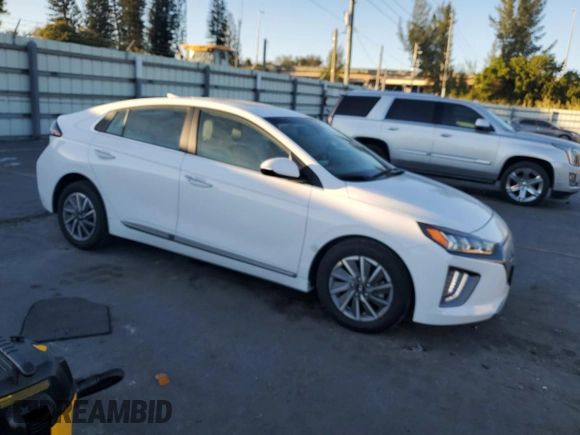 2021 Hyundai Ioniq Limited with VIN KMHC85LJ6MU081927, listed as a Copart auction lot 83955944 with 27,324 mi miles and Salvage title. Bid and sale history available at DreamBid. Image 4.