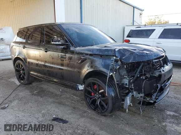 2021 Land Rover Range Rover Sport SVR with VIN SALWZ2RE8MA789212, listed as a Copart auction lot 75075584 with 42,192 mi miles and Salvage Title. Bid and sale history available at DreamBid. Image 4.
