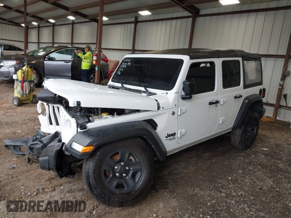 2021 Jeep Wrangler Unlimited Willys with VIN 1C4HJXDN4MW790999, listed as a IAAI auction lot 42236588 with 53,954 mi miles and . Bid and sale history available at DreamBid. Image 2.
