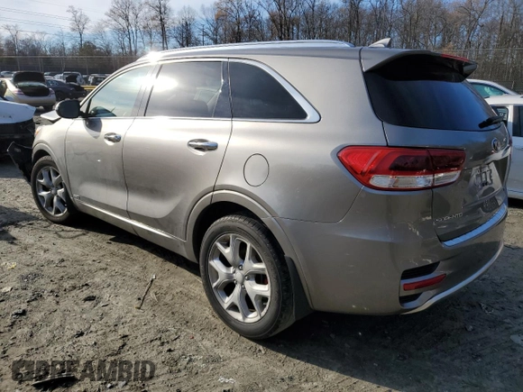 2018 Kia Sorento SX Limited z VIN 5XYPKDA57JG377866, wystawiony jako Copart lot #84375944 z przebiegiem Nie podano mil oraz Szkoda całkowita • Salvage title. Historia ofert i sprzedaży dostępna na DreamBid. Obrazek 2.