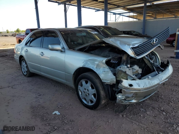 2002 Lexus LS 430 with VIN JTHBN30F120081446, listed as a Copart auction lot 52643775 with 153,832 mi miles and Salvage Title. Bid and sale history available at carsss.com. Image 4.