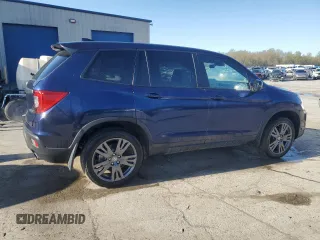 2021 Honda Passport EX-L with VIN 5FNYF8H57MB027798, listed as a Copart auction lot 54586735 with 28,658 mi miles and Salvage Title. Bid and sale history available at carsss.com. Image 3.