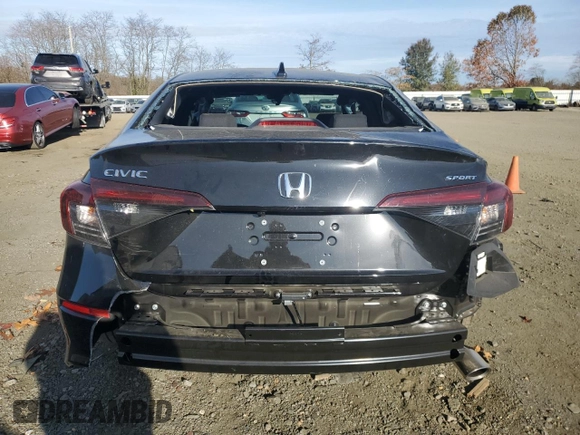 2025 Honda Civic Sedan Sport with VIN 2HGFE2F57SH500716, listed as a Copart auction lot 77831584 with 4,989 mi miles and Salvage Title. Bid and sale history available at carsss.com. Image 6.