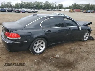 2006 BMW 7 Series 750Li with VIN WBAHN83596DT25366, listed as a Copart auction lot 71251924 with Not Provided miles and Salvage Title. Bid and sale history available at carsss.com. Image 3.