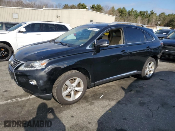 2014 Lexus RX 350 with VIN 2T2BK1BA9EC250036, listed as a Copart auction lot 51103065 with 165,264 mi miles and Salvage Title. Bid and sale history available at DreamBid. Image 1.