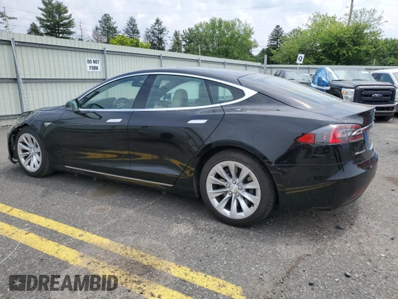 2016 Tesla Model S 70 with VIN 5YJSA1E14GF162187, listed as a Copart auction lot 59308185 with 98,088 mi miles and Salvage title. Bid and sale history available at DreamBid. Image 2.