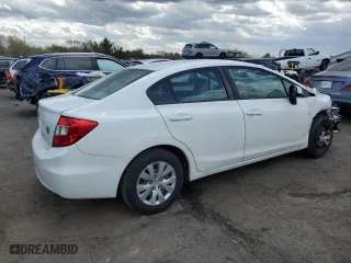 2012 Honda Civic Sdn LX with VIN 2HGFB2F51CH315104, listed as a Copart auction lot 53058015 with 157,617 mi miles and Salvage Title. Bid and sale history available at carsss.com. Image 3.