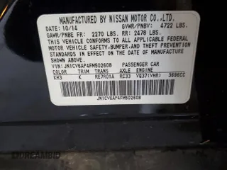 2015 Infiniti Q40 with VIN JN1CV6AP4FM502608, listed as a Copart auction lot 73581584 with 108,744 mi miles and Clean Title. Bid and sale history available at carsss.com. Image 12.