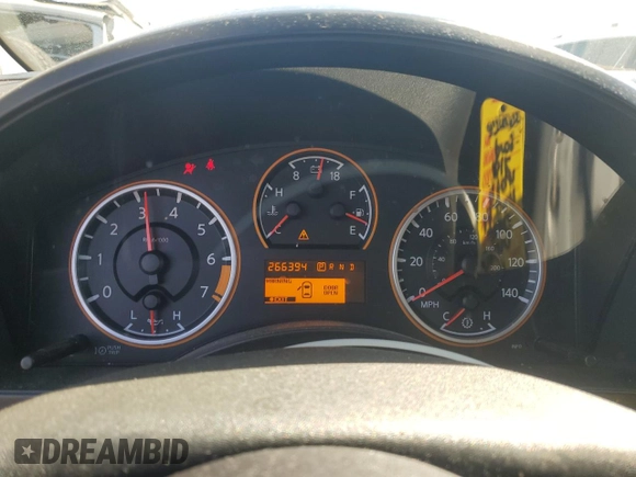 2010 Nissan Titan SE with VIN 1N6BA0ED4AN312650, listed as a Copart auction lot 47284915 with 266,394 mi miles and Salvage Title. Bid and sale history available at carsss.com. Image 9.