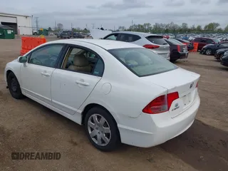 2008 Honda Civic LX with VIN 1HGFA16548L009585, listed as a IAAI auction lot 42134777 with Not Provided miles and . Bid and sale history available at DreamBid. Image 3.