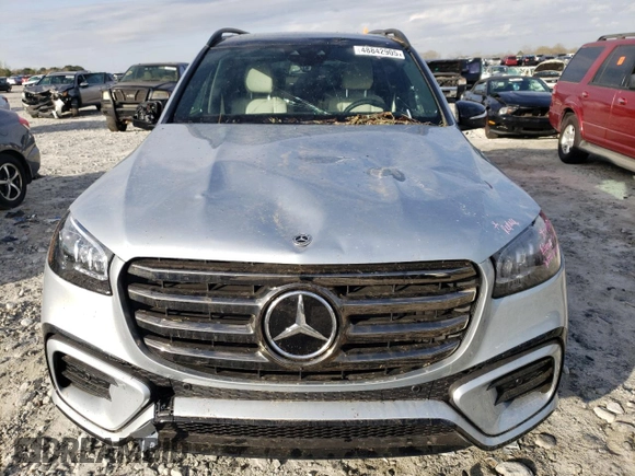 2025 Mercedes-Benz GLS with VIN 4JGFF5KE6SB332302, listed as a Copart auction lot 48842905 with 26 mi miles and Salvage Title. Bid and sale history available at carsss.com. Image 5.